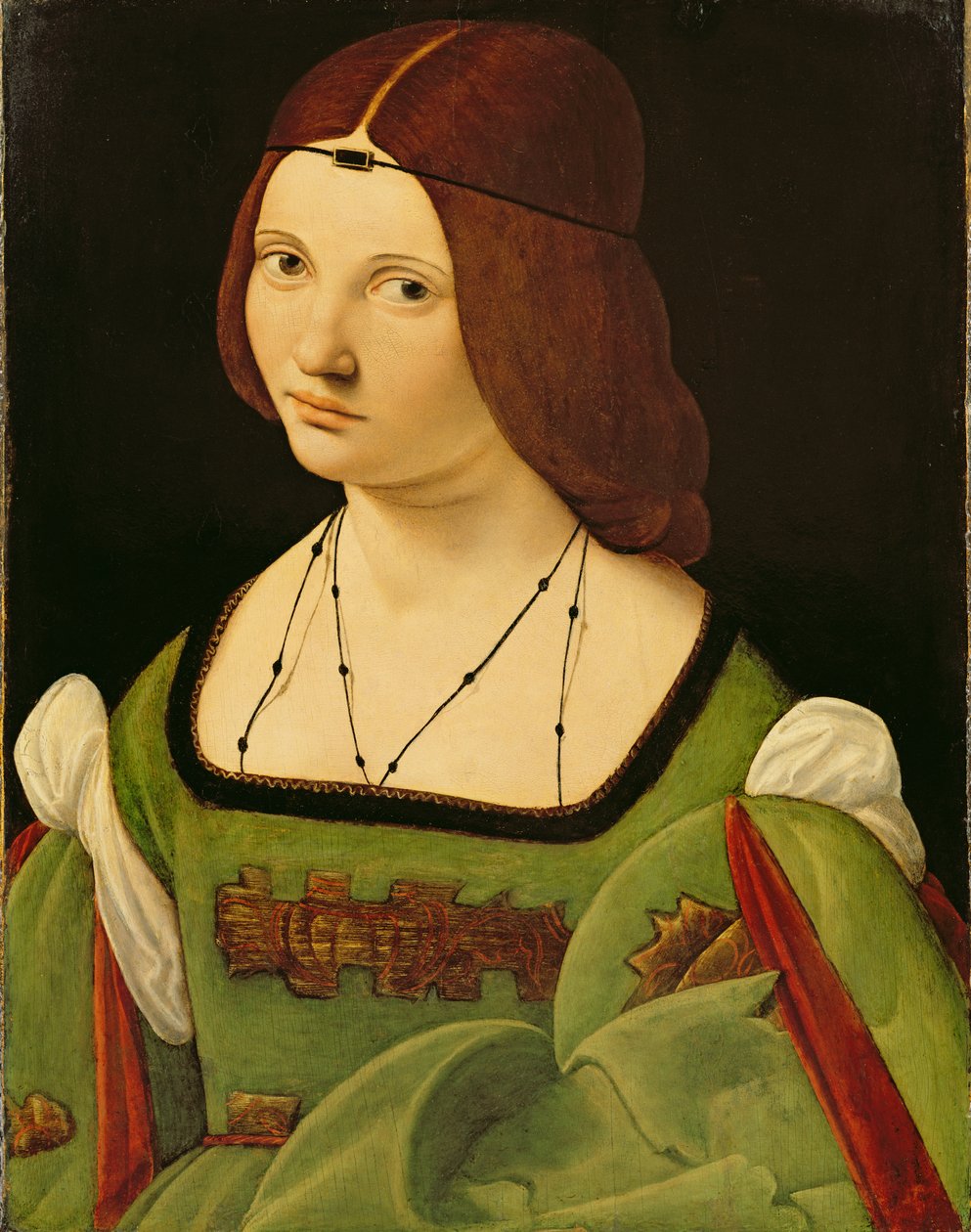 Portrait of a Lady (before cleaning) by Giovanni Antonio Boltraffio