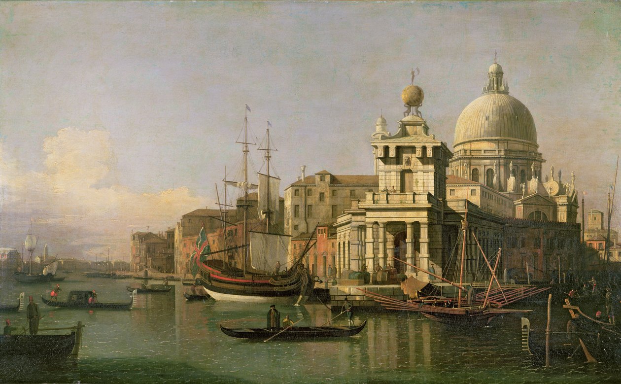 A view of the Dogana and Santa Maria della Salute by Giovanni Antonio Canal