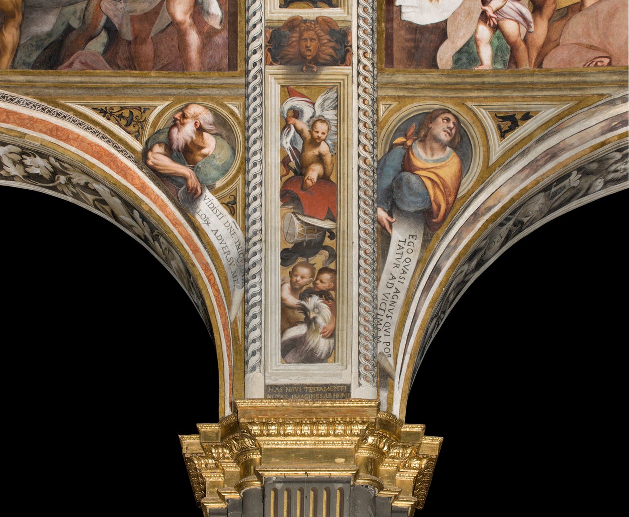 Central nave, Second and Third Spans South, IL Pordenone 1520, Busts with Prophets by Giovanni Antonio Pordenone