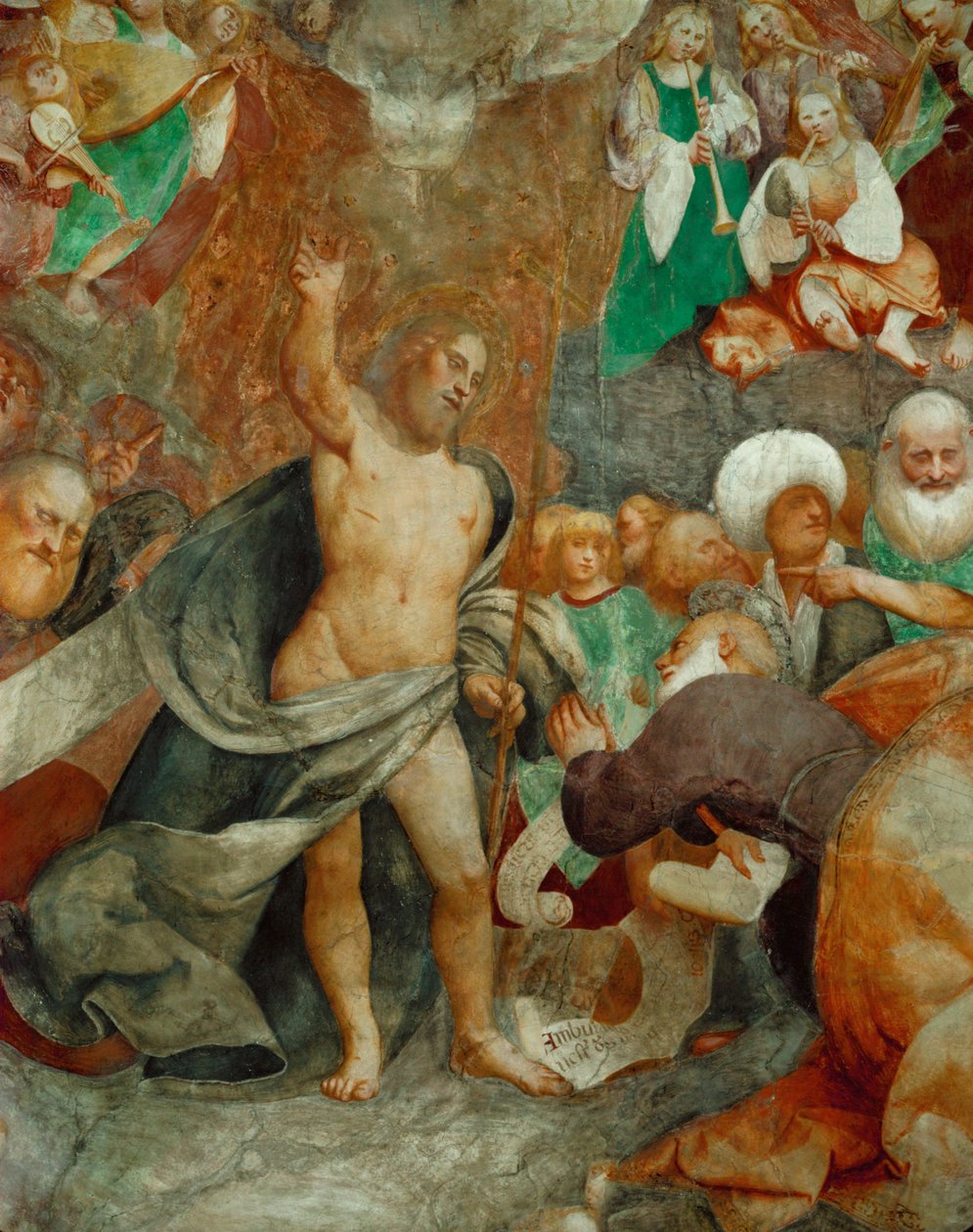 Christ Judge welcomes Saint Peter in heaven by Giovanni Antonio Pordenone