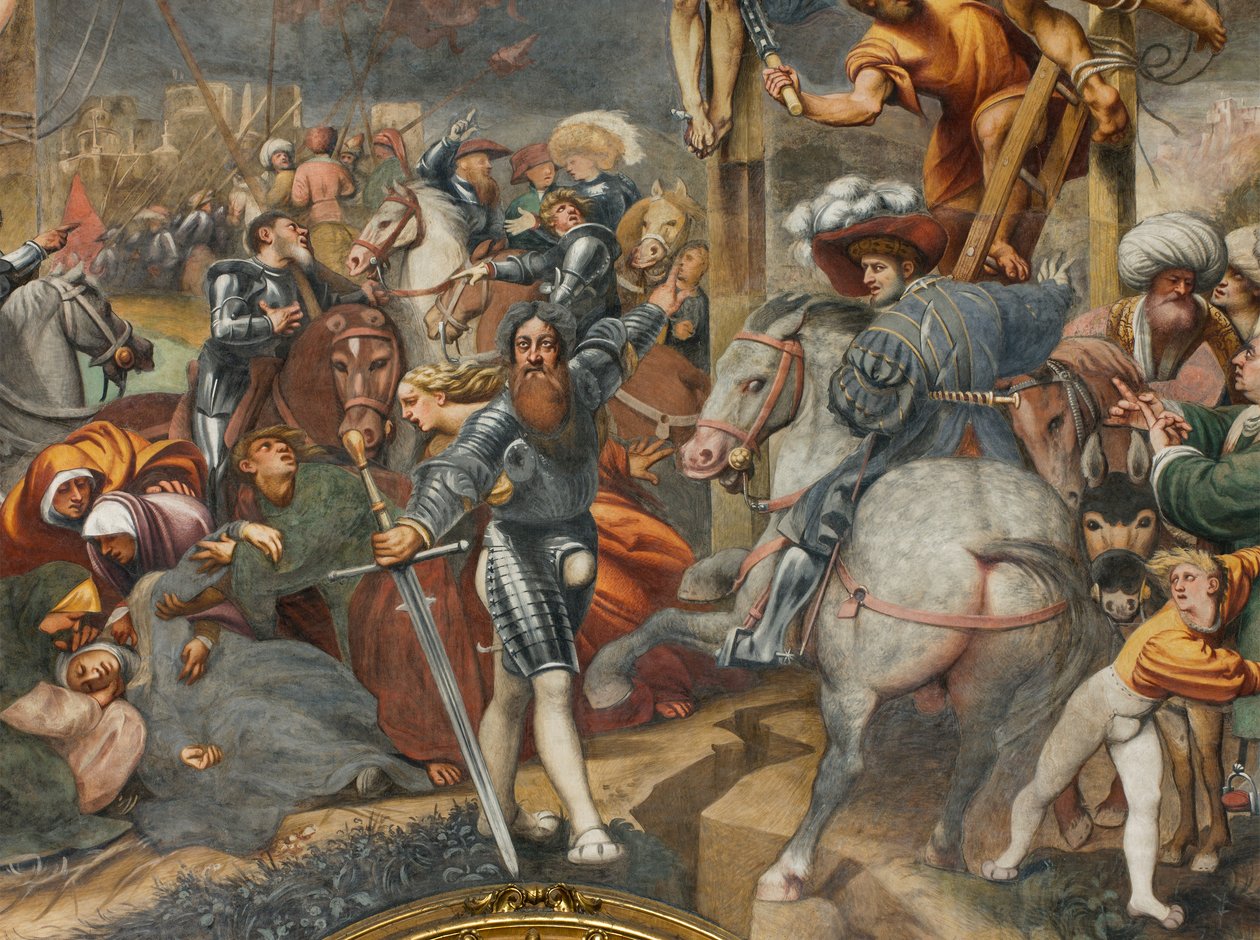 Counterfaccata, Il Pordenone, Crucifixion 1520-21 (Detail) by Giovanni Antonio Pordenone