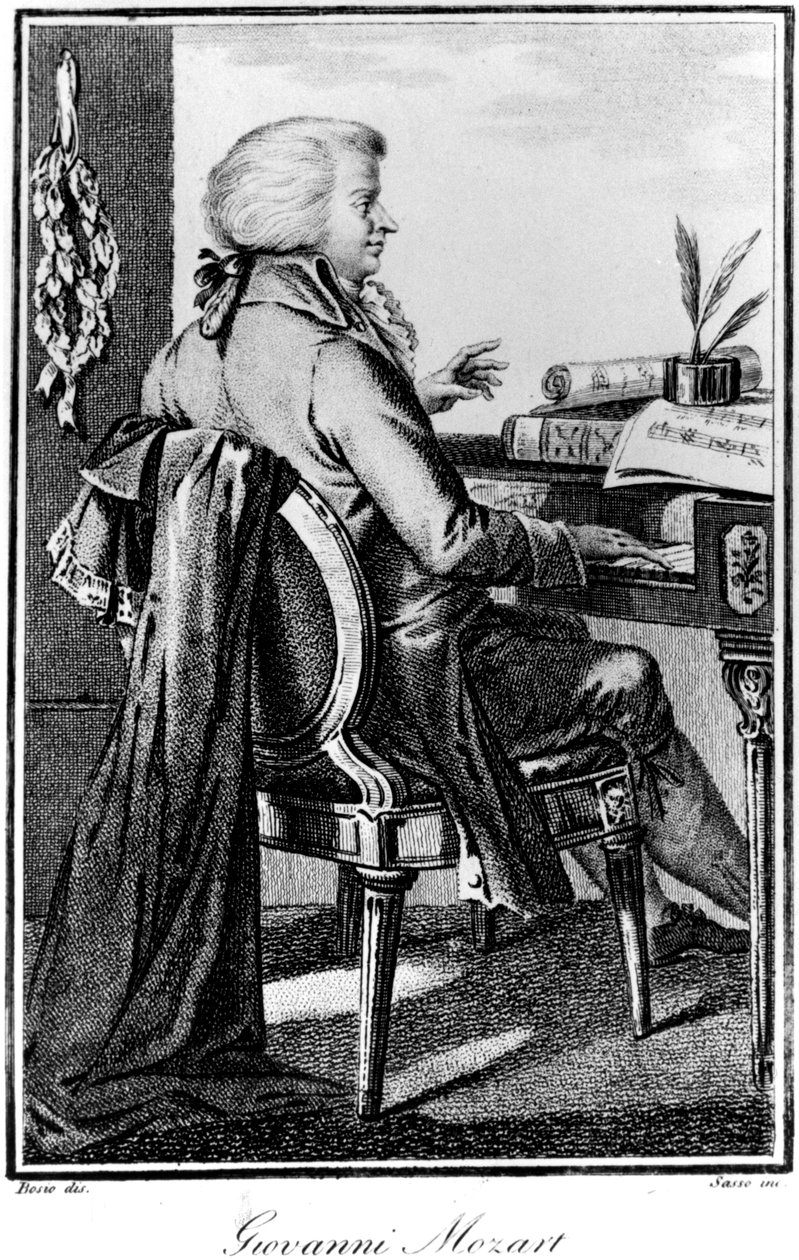 Wolfgang Amadeus Mozart, Austrian Composer by Giovanni Antonio Sasso