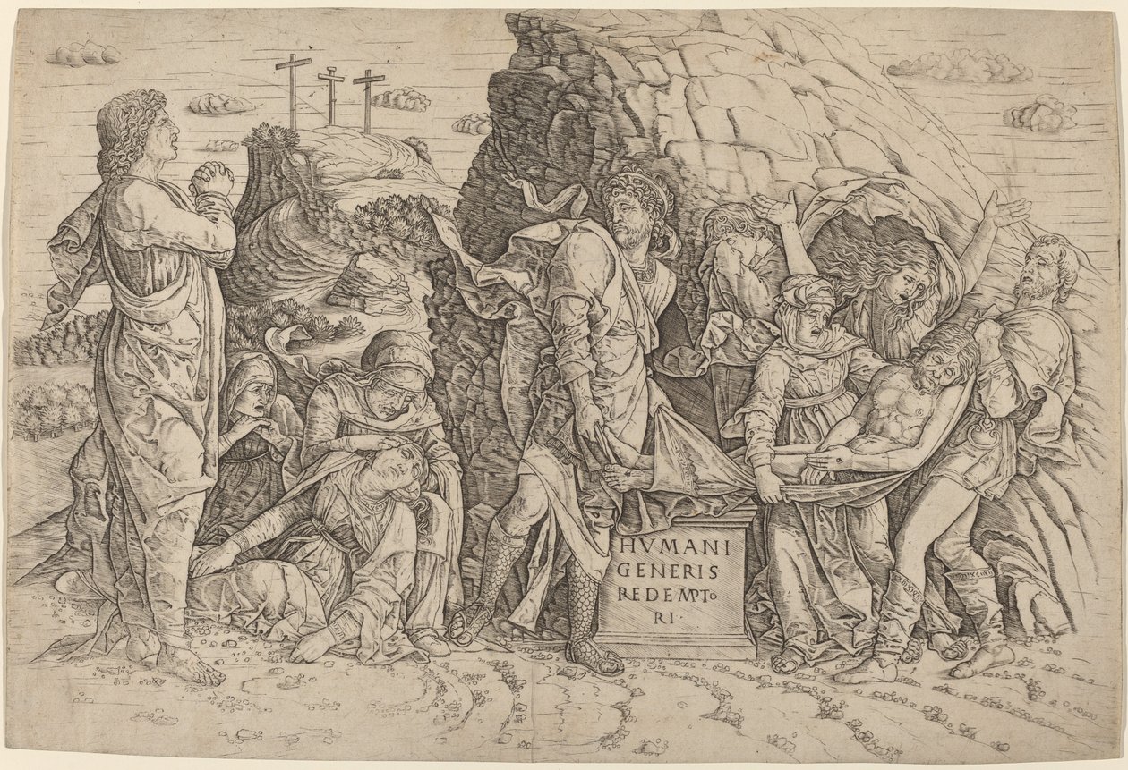 The Entombment by Giovanni Antonio da Brescia, after Andrea Mantegna