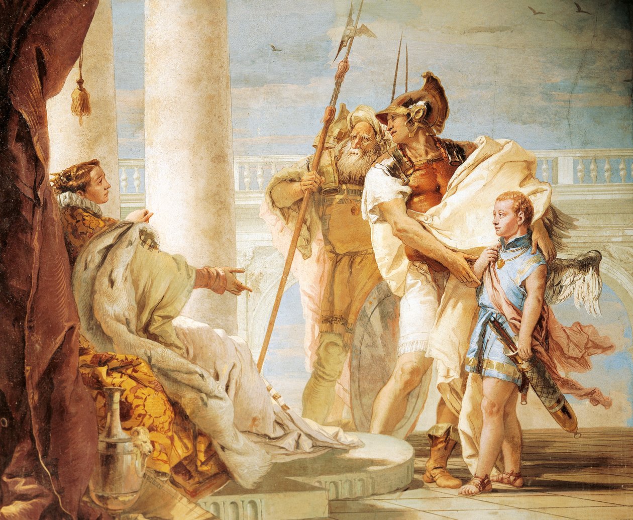 Aeneas introducing Cupid dressed as Ascanius to Dido by Giovanni Battista Tiepolo