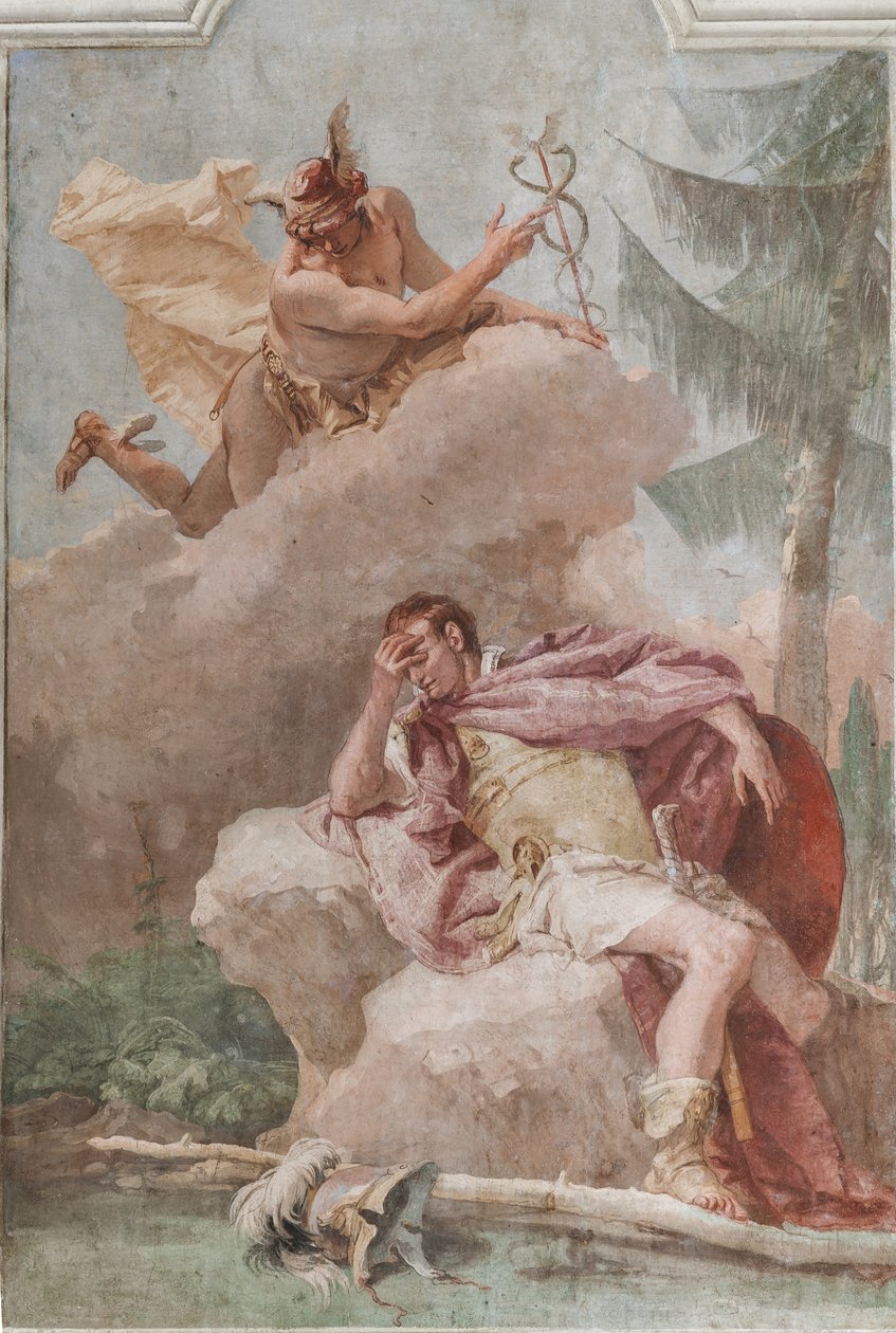 Palazzina (Small Building), the Third Room or Room of the Aeneid: "Aeneas Dreams of Mercury Who Orders Him to Leave" by Giovanni Battista Tiepolo