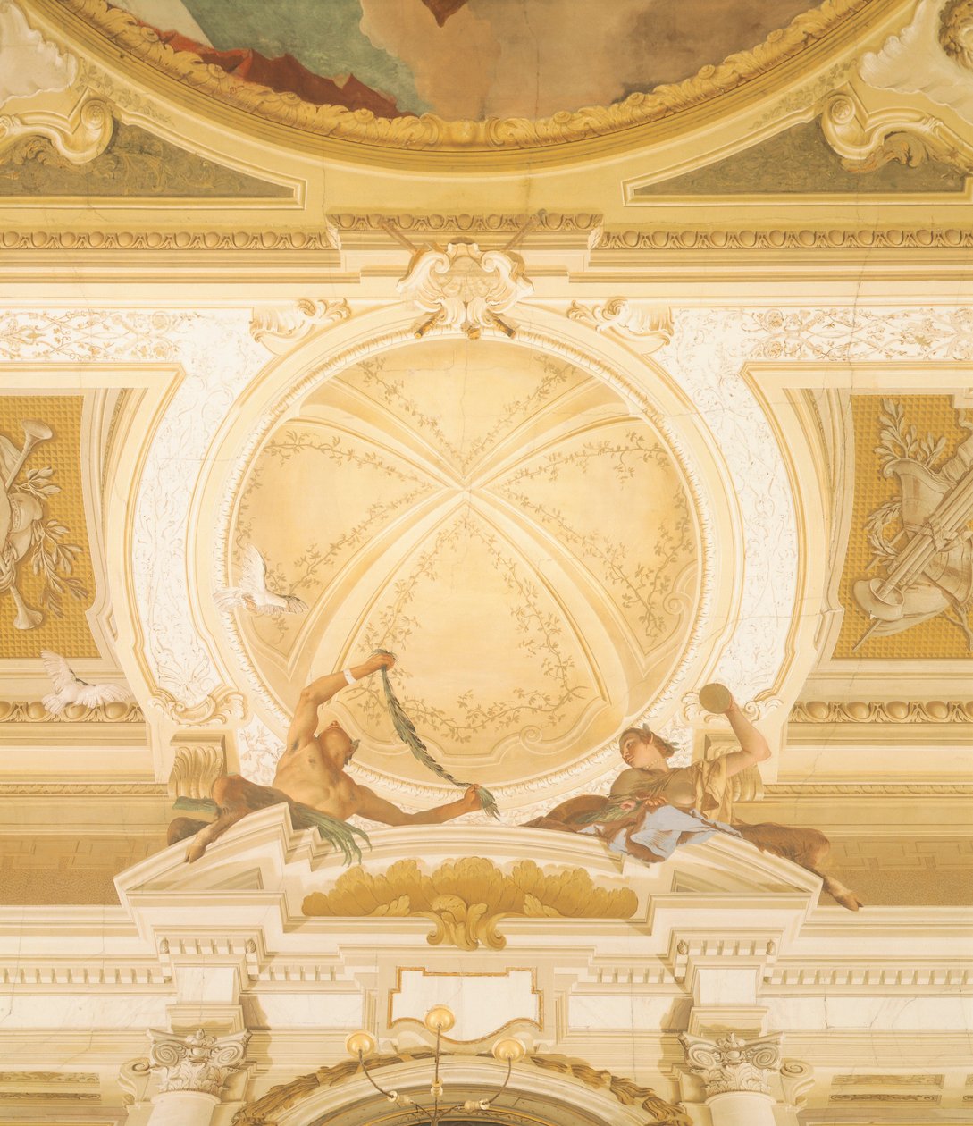 Detail of Frescoes on Ceiling of Ballroom, Villa Pisani, Stra, Venice by Giovanni Battista Tiepolo