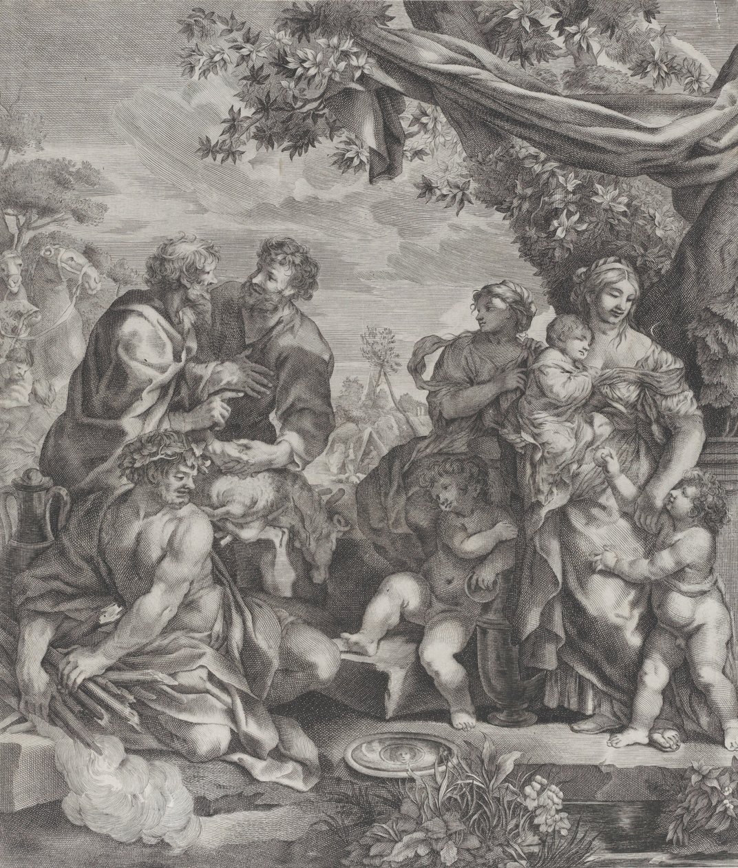 Allegorical Scene with a Sacrificial Lamb, 1640-70 by Giovanni Battista Bonacina