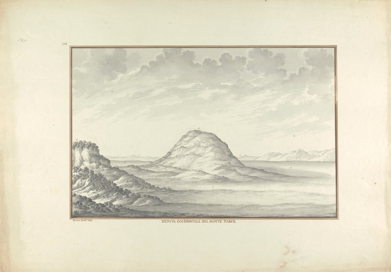 Western View of Mount Tabor by Giovanni Battista Borra