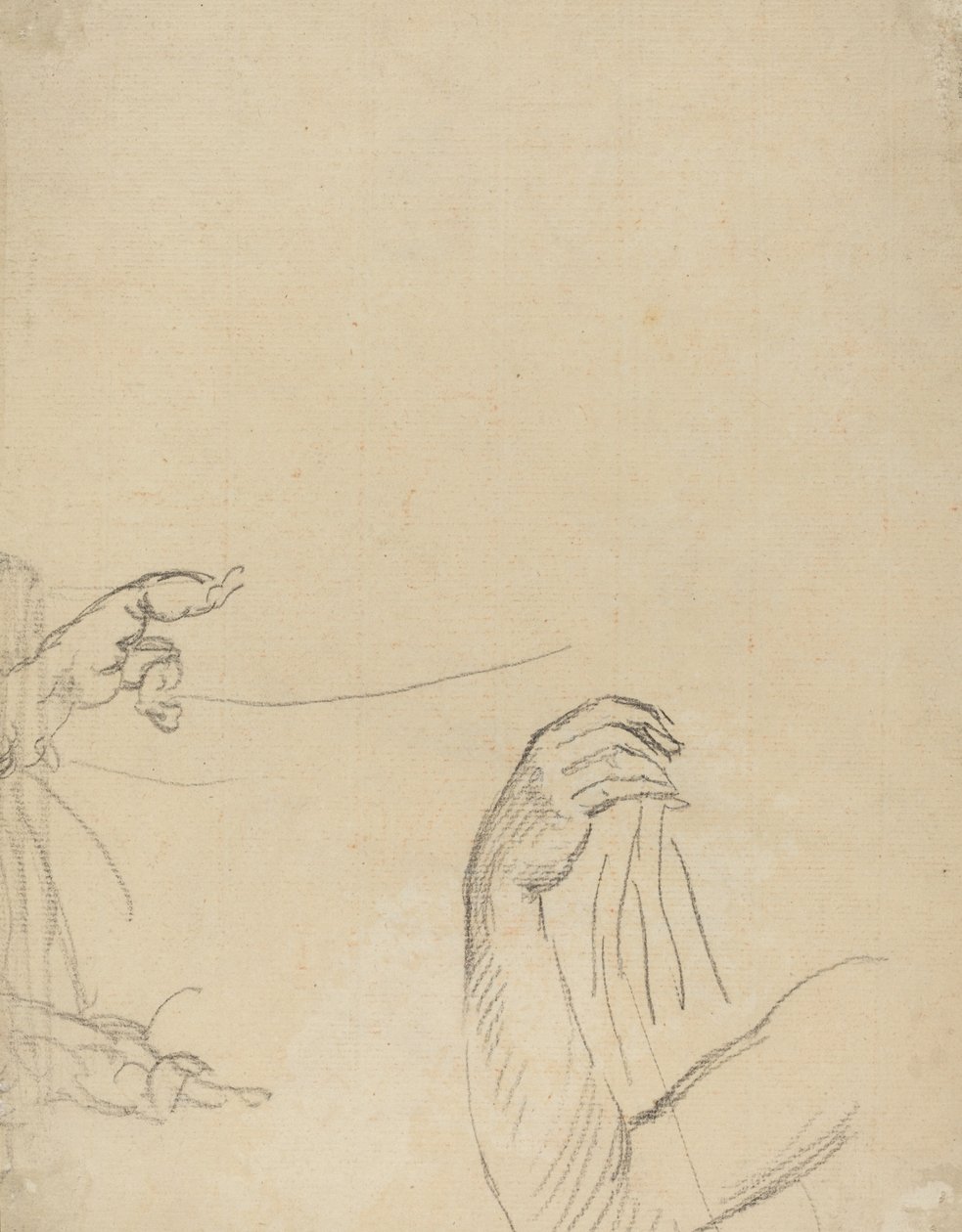 Study of Two Putti and a Draped Arm by Giovanni Battista Cipriani