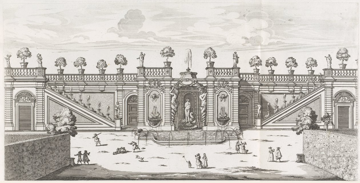 Fountain of Venus in the Gardens of Villa Doria Pamphilj in Rome by Giovanni Battista Falda