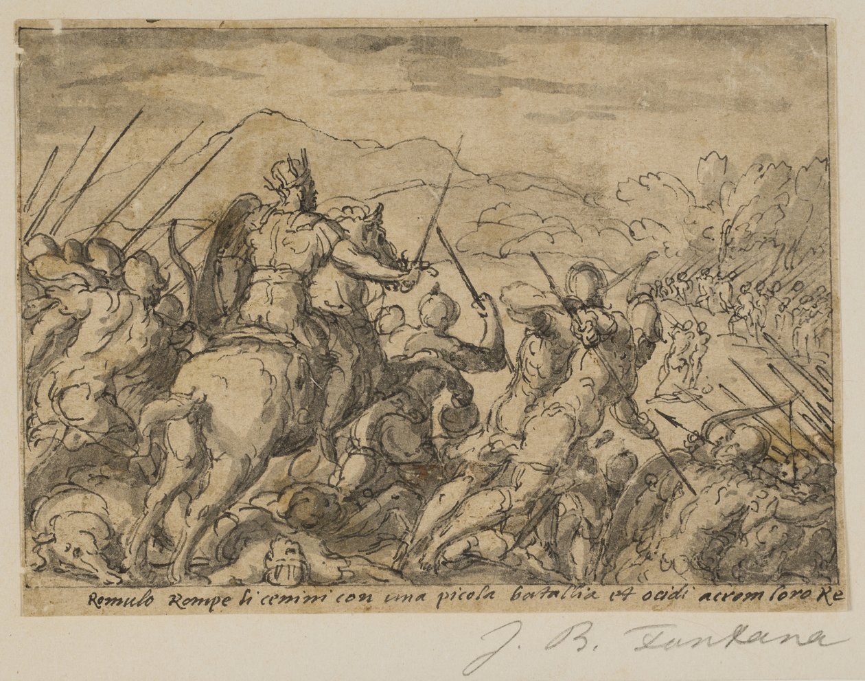 Acron Attacking Romulus by Giovanni Battista Fontana