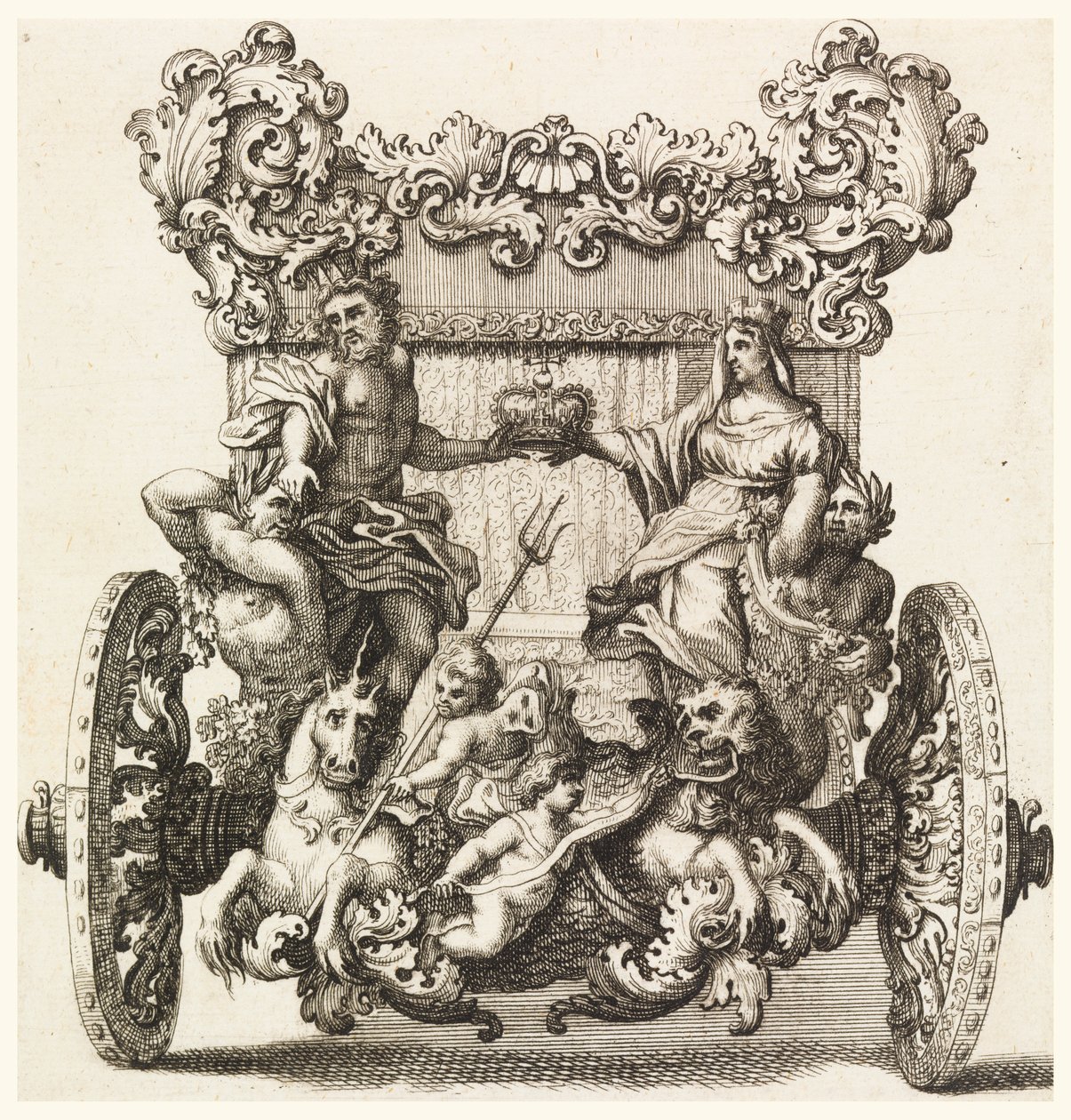 Rear View of the First Carriage of Lord Catelmaine Built in 1686 by Giovanni Battista Lenardi