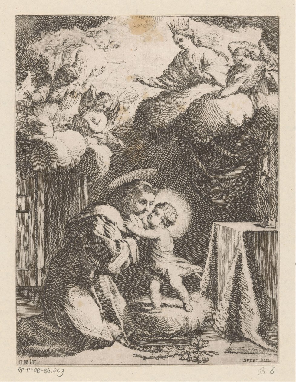 Saint Anthony of Padua Adoring the Child by Giovanni Battista Mercati