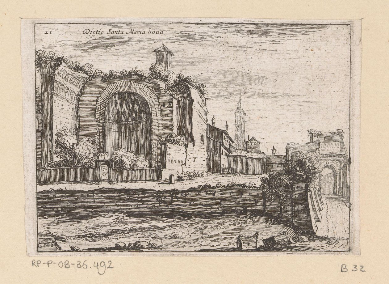 Ruins of the Temple of Venus and Roma in Rome (Views of Rome) by Giovanni Battista Mercati