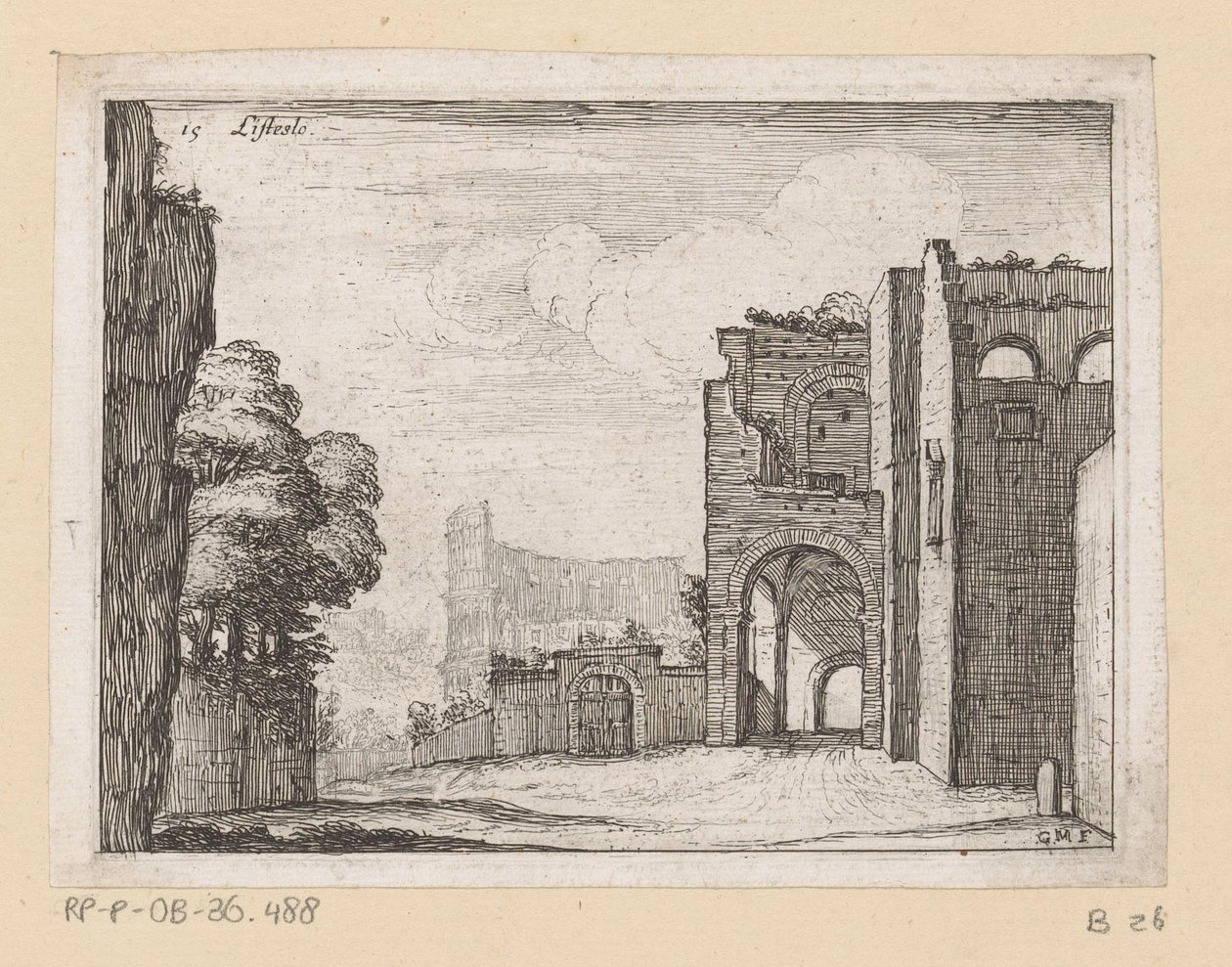 Ruins Near the Colosseum in Rome by Giovanni Battista Mercati
