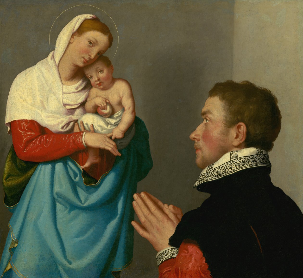 A Gentleman in Adoration Before the Madonna by Giovanni Battista Moroni