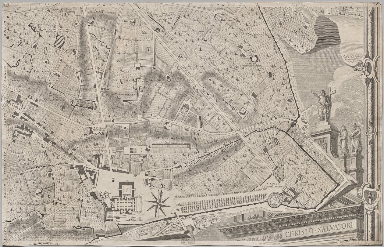 Nuova pianta di Roma by Giambattista Nolli, 1748, known as La Pianta Grande di Roma by Giovanni Battista Nolli