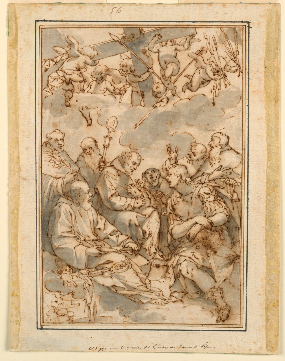 Exaltation of the Cross and Saints by Giovanni Battista Paggi