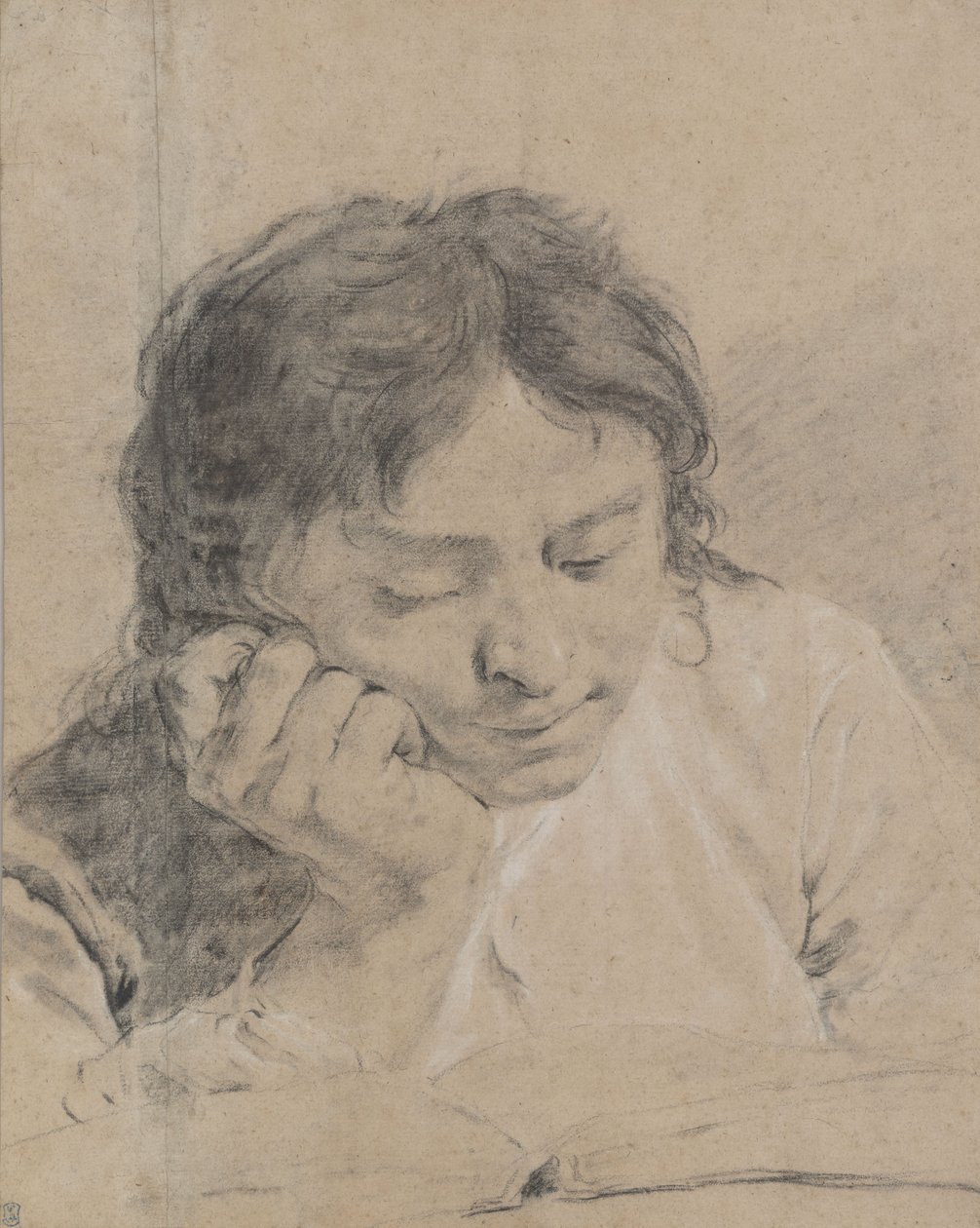 Young Boy Reading a Book by Giovanni Battista Piazzetta
