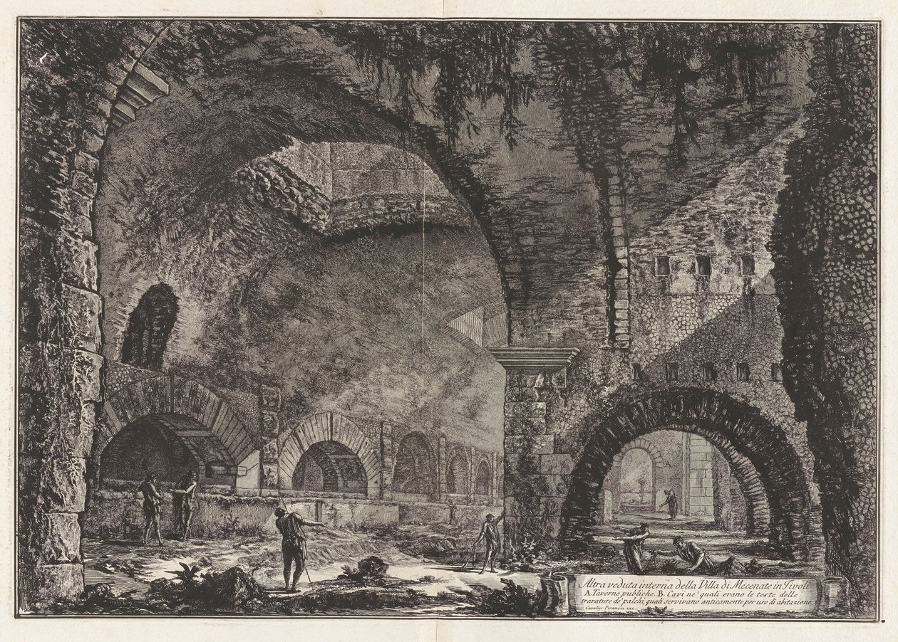 Another View of the Villa of Maecenas in Tivoli, from Views of Rome by Giovanni Battista Piranesi