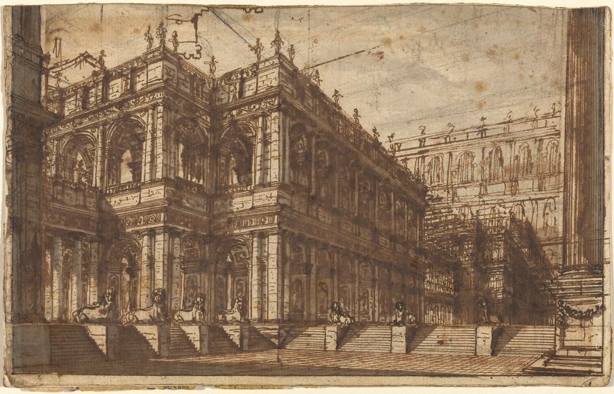 An Ancient Forum with Porticos by Giovanni Battista Piranesi