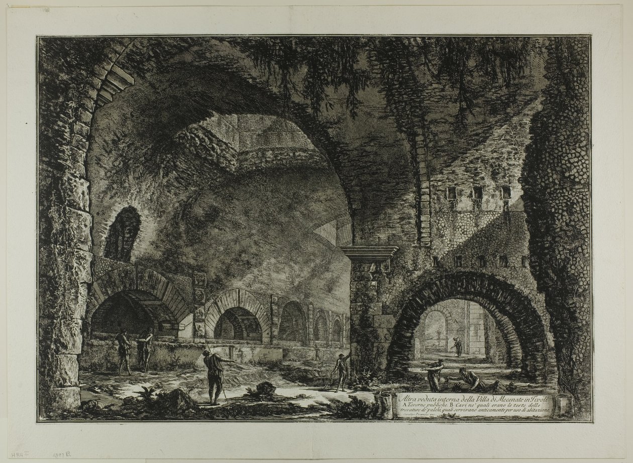Another Interior View of the Villa of Maecenas, Tivoli, from Views of Rome by Giovanni Battista Piranesi