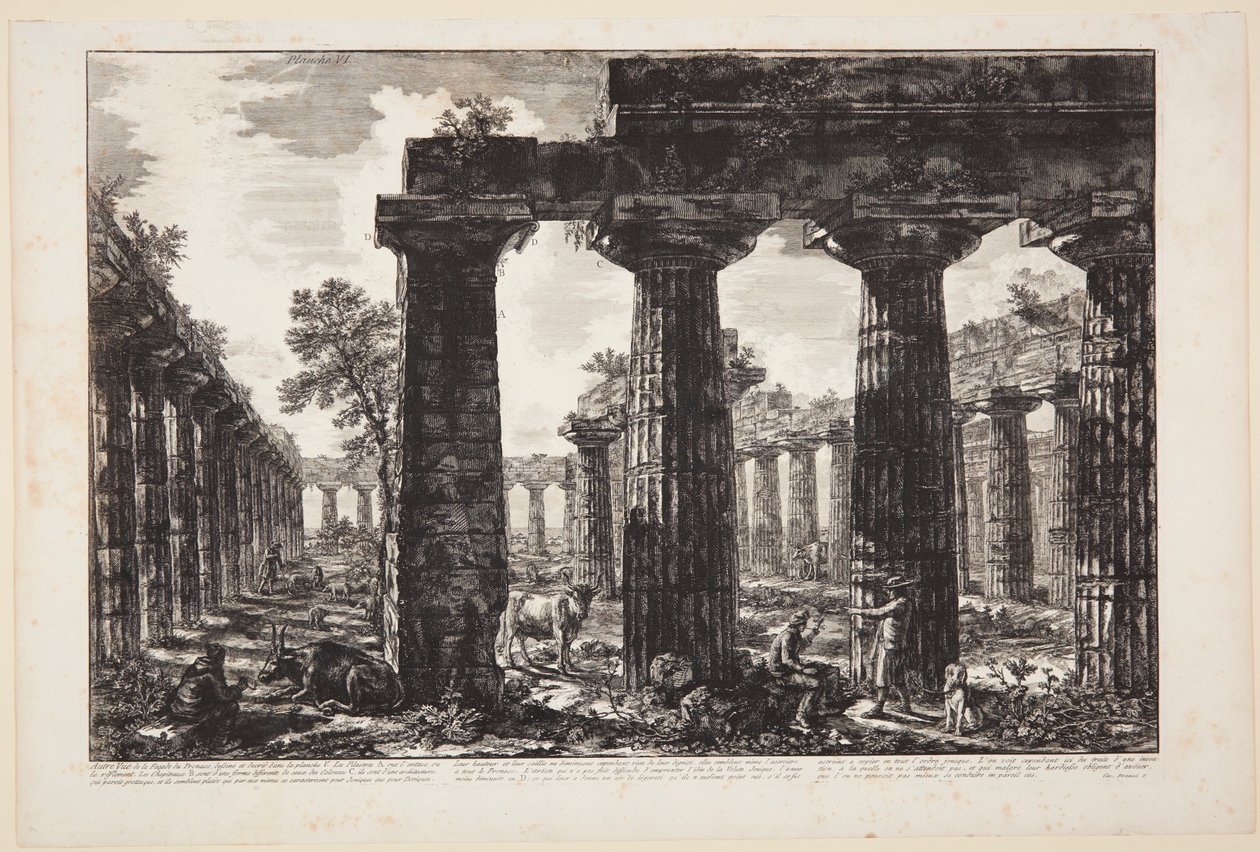 Another view of the pronaos façade drawn and described in Plate V [...] by Giovanni Battista Piranesi