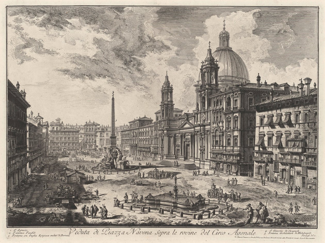 View of Piazza Navona on the Ruins of the Stadium of Domitian (from: Views of Rome) by Giovanni Battista Piranesi
