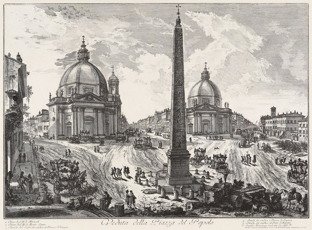 View of the Piazza del Popolo by Giovanni Battista Piranesi