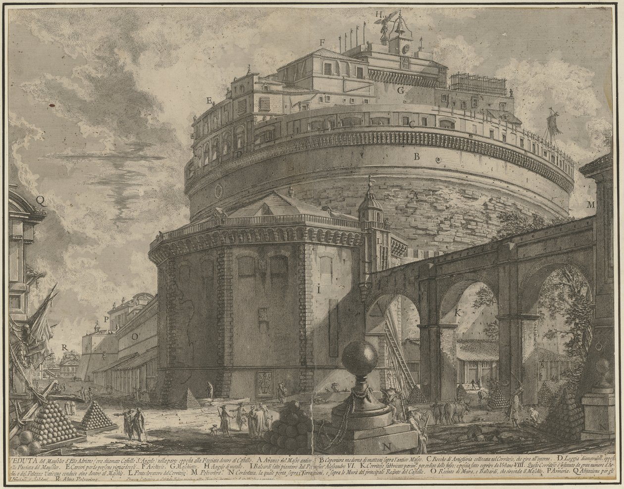 View of Castel S. Angelo by Giovanni Battista Piranesi