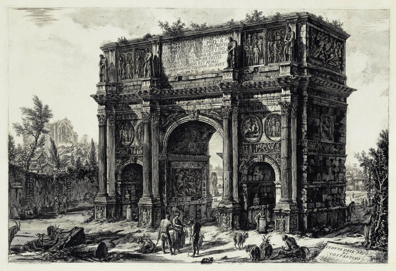 View of the Arch of Constantine in Rome (from: Vedute di Roma) by Giovanni Battista Piranesi