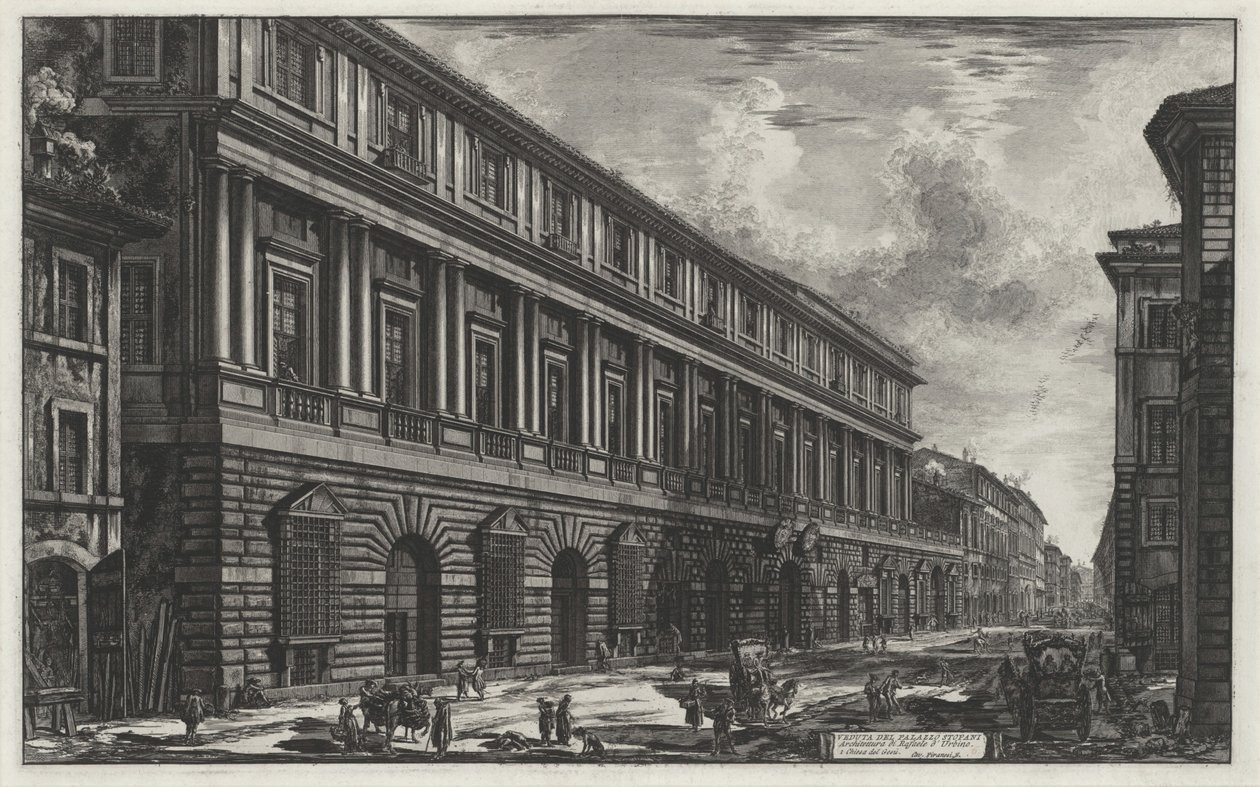 View of Palazzo Stopani (from: Vedute di Roma) by Giovanni Battista Piranesi