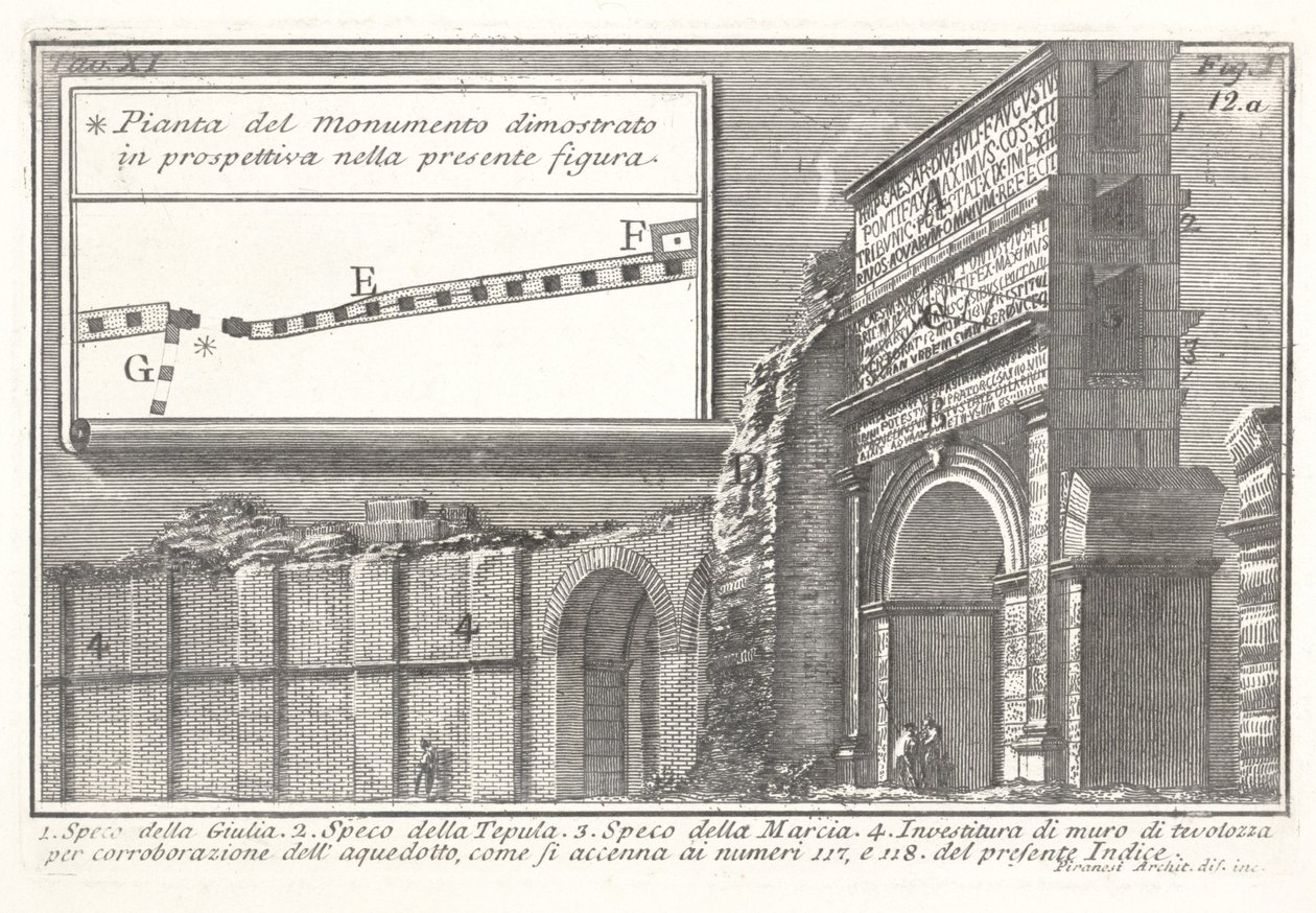 Aqueduct of the Acqua Giulia, Speco della Giulia by Giovanni Battista Piranesi