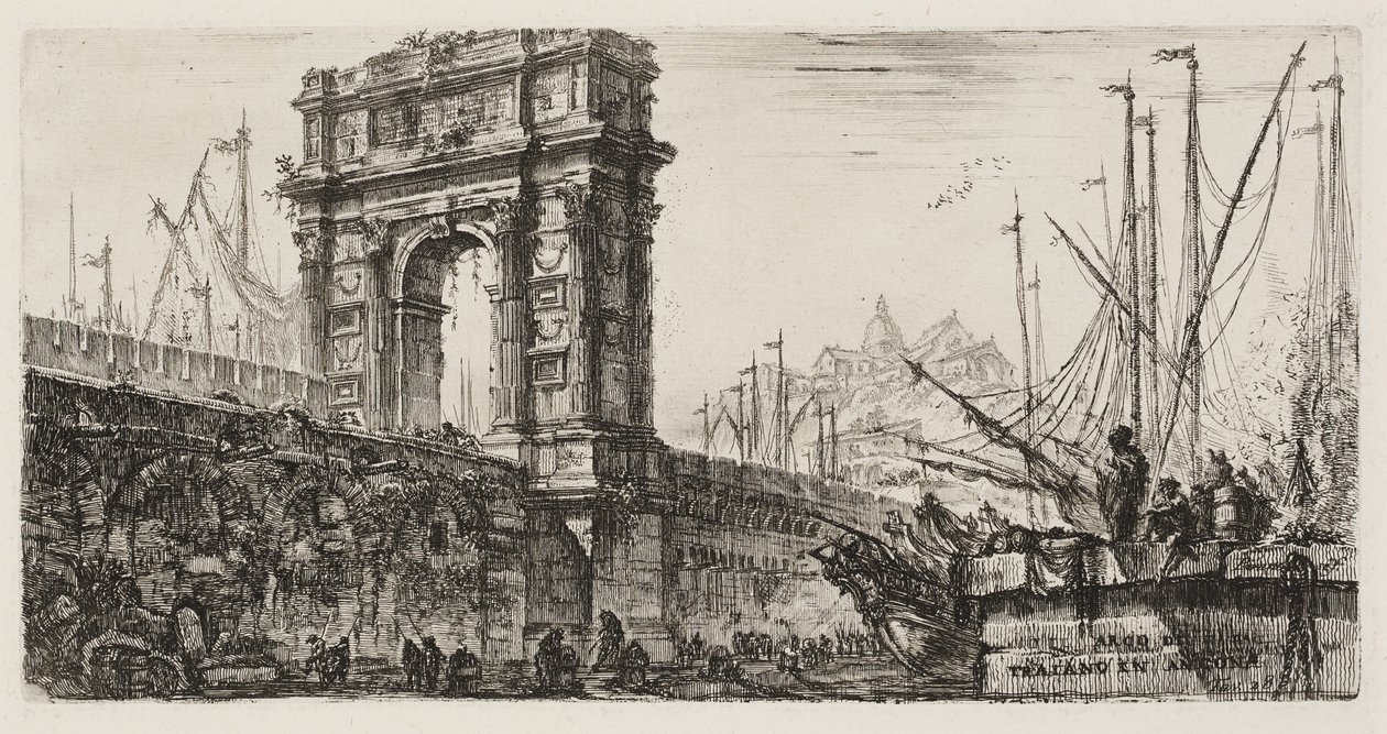 Arch of Trajan in Ancona, Plate 28 from Some Views of Triumphal Arches and Other Monuments by Giovanni Battista Piranesi