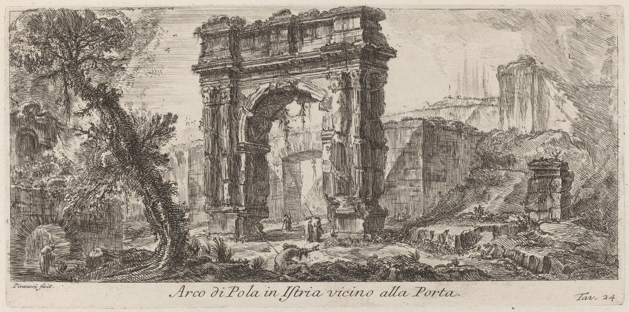 Arch of Pola in Istria by Giovanni Battista Piranesi