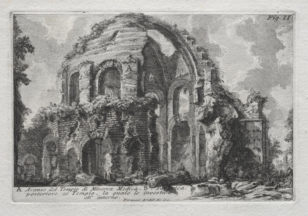 Remains of the Temple of Minerva Medica by Giovanni Battista Piranesi