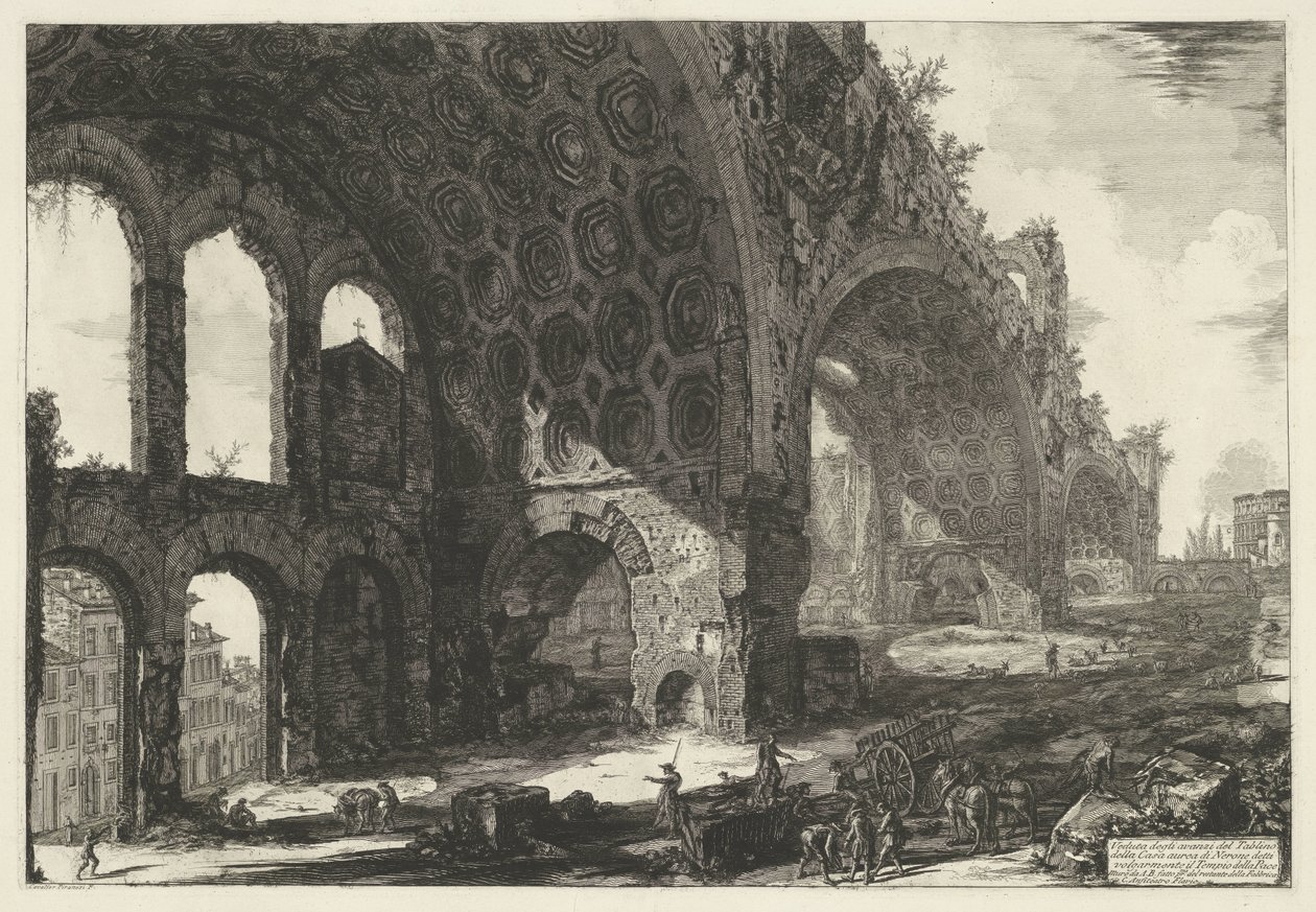 Basilica of Maxentius in Rome (title on object: View of the Remains of the Tablinum of Nero
