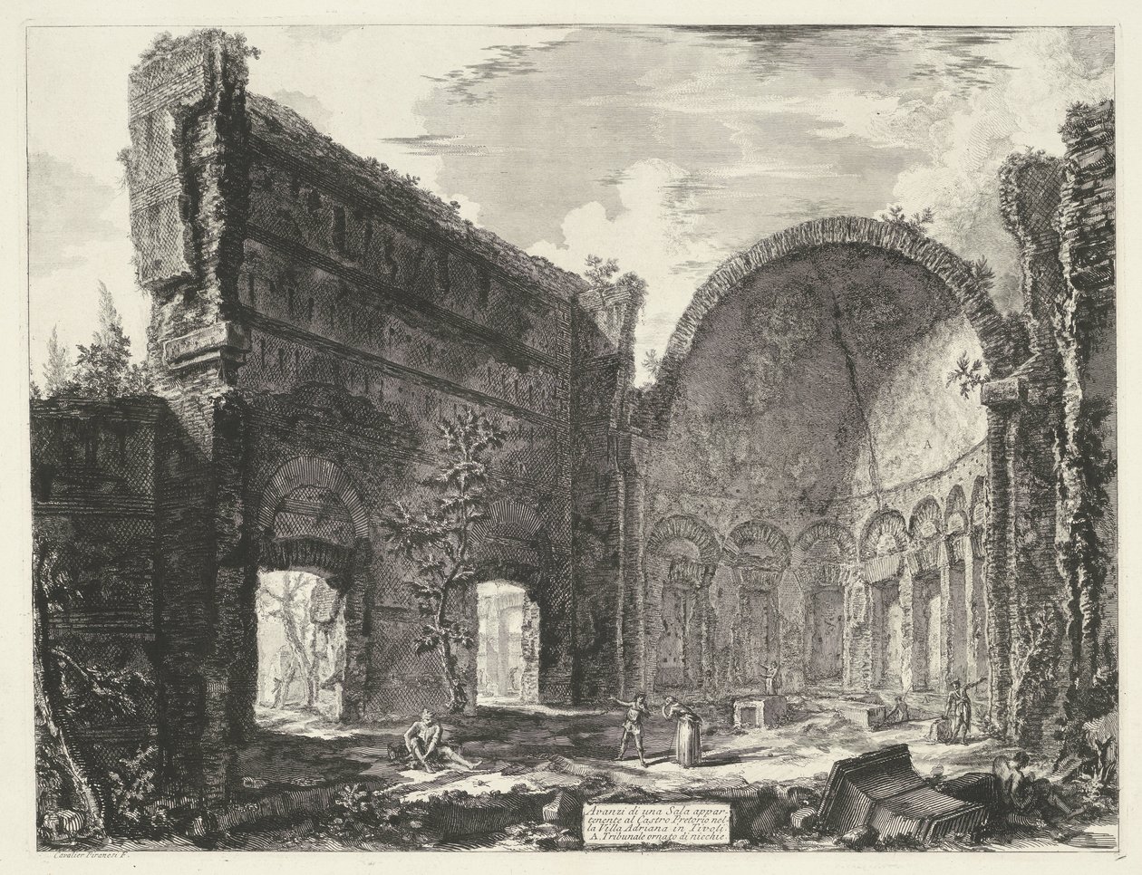 Library in the Villa Adriana at Tivoli by Giovanni Battista Piranesi