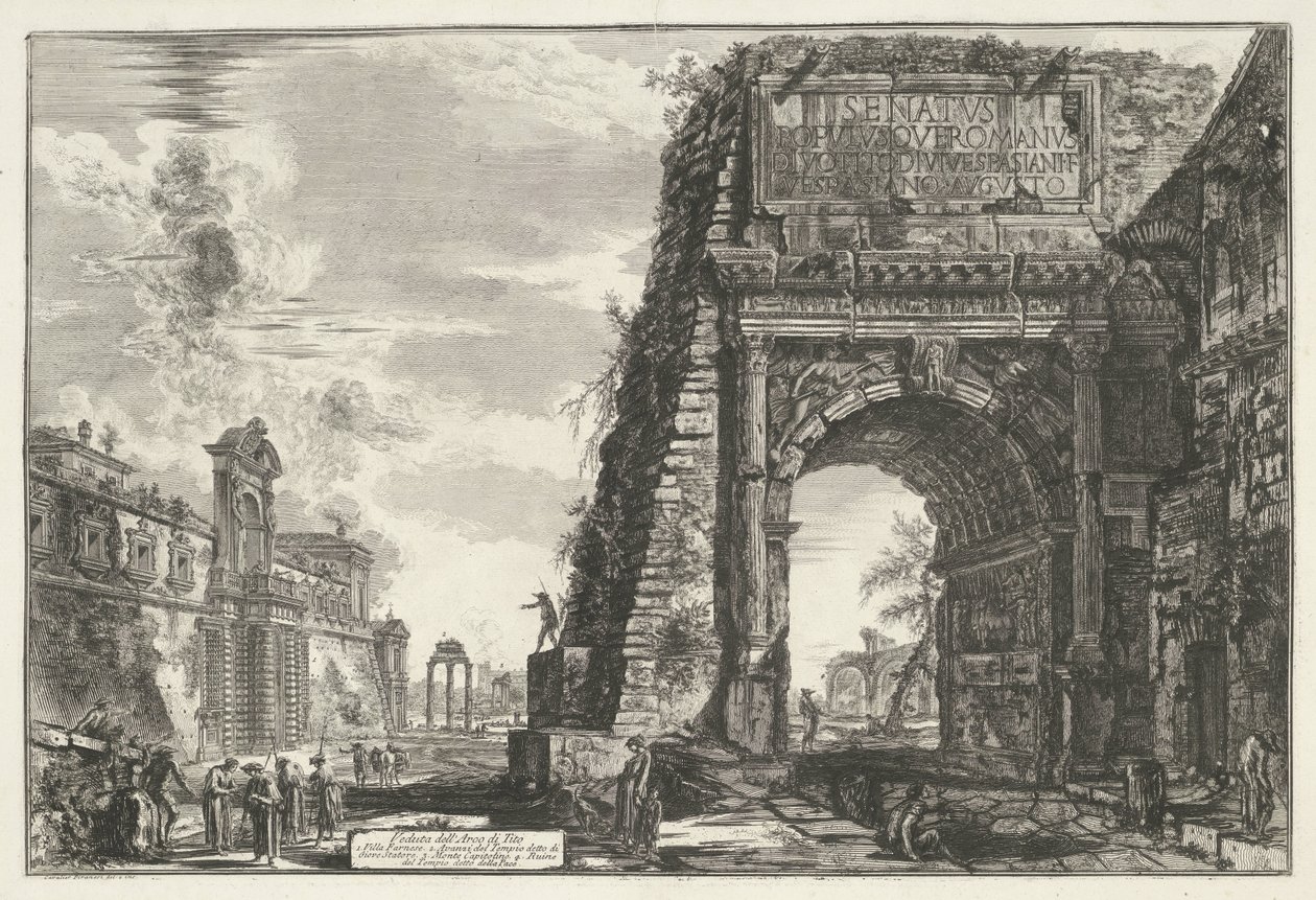 Arch of Titus in Rome (Views of Rome series) (Vedute di Roma series) by Giovanni Battista Piranesi