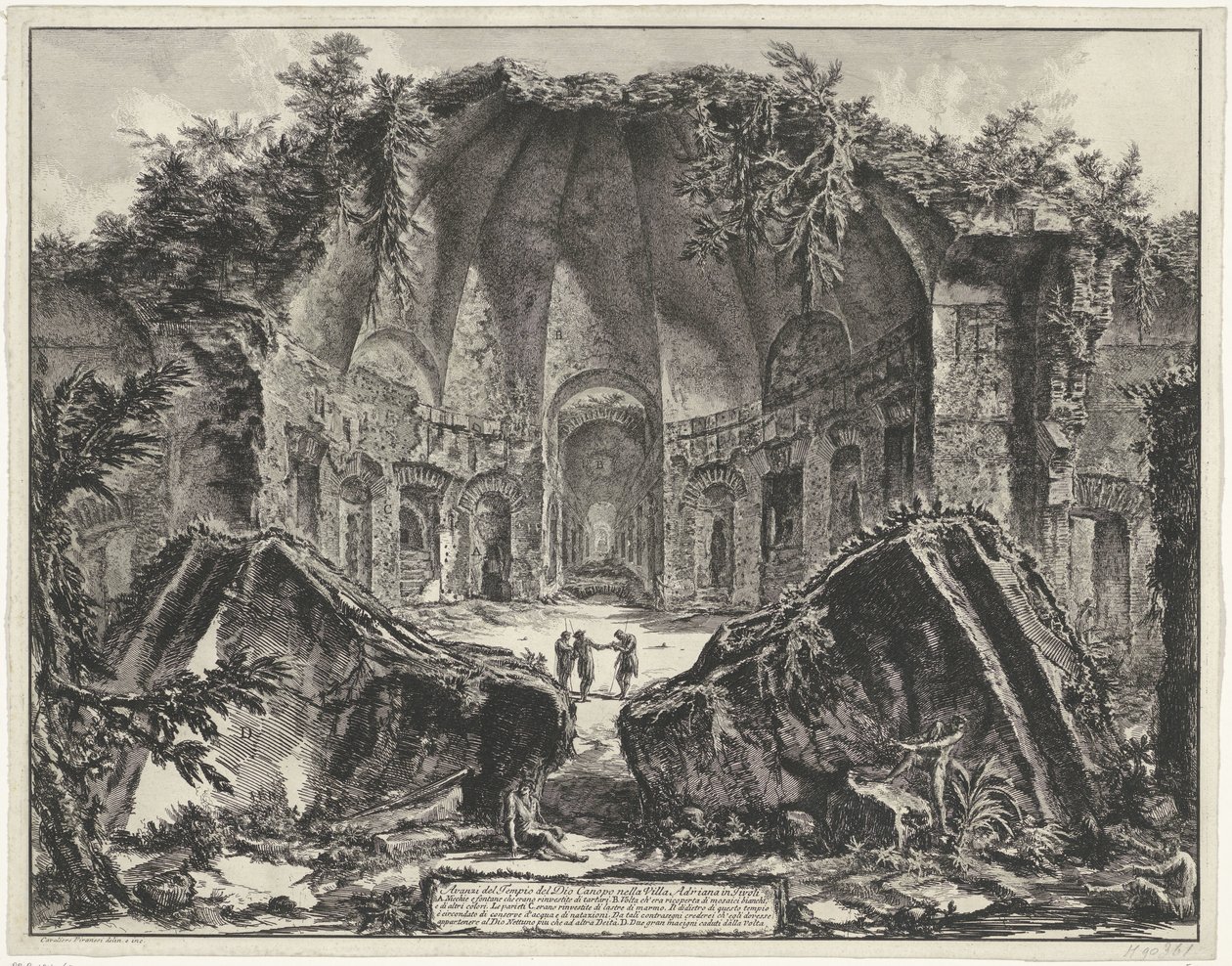 Canopus in the Villa Adriana in Tivoli (Views of Rome) by Giovanni Battista Piranesi