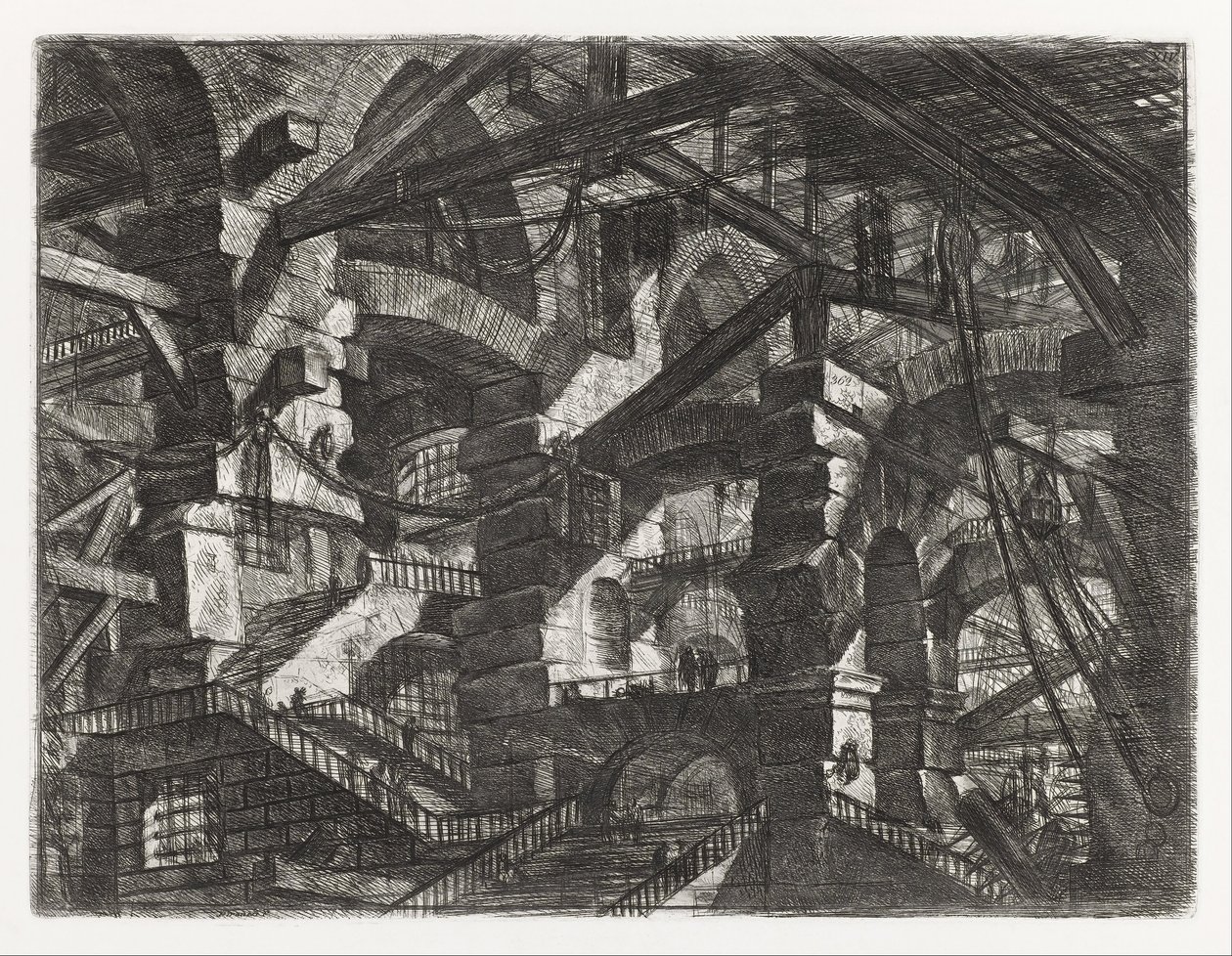 Carceri Series, Plate XIV by Giovanni Battista Piranesi