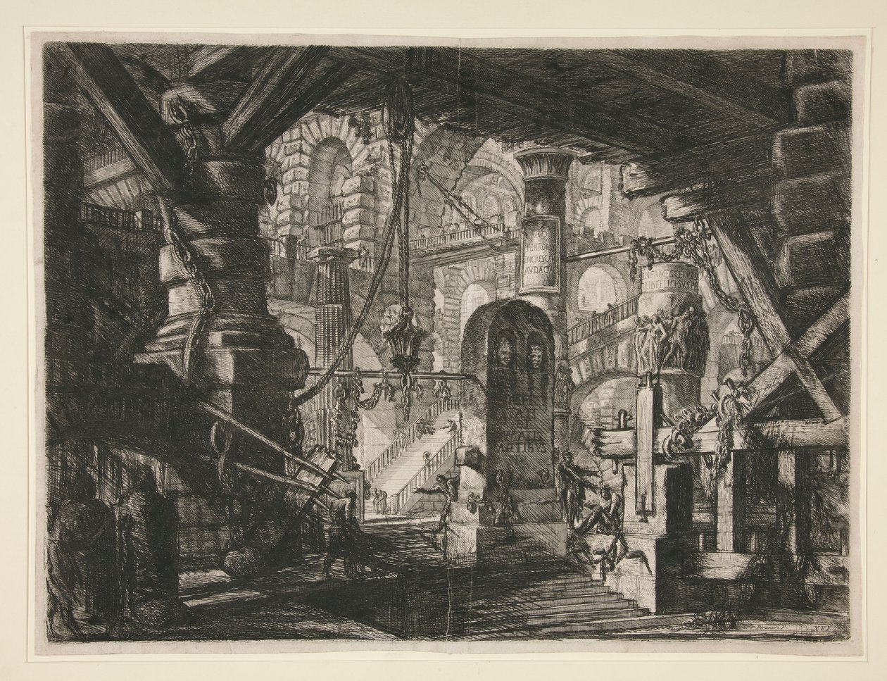 Carceri, XVI: The Pier with Chains by Giovanni Battista Piranesi