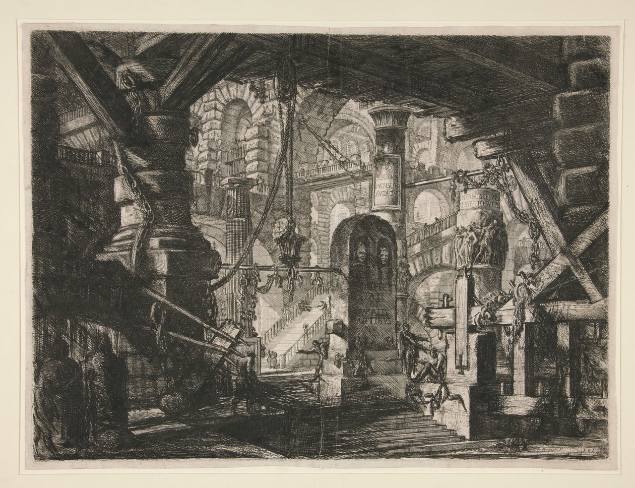Carceri, XVI: The Pier with Chains by Giovanni Battista Piranesi