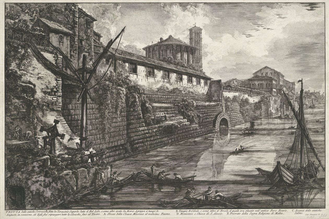 Cloaca Maxima in Rome by Giovanni Battista Piranesi