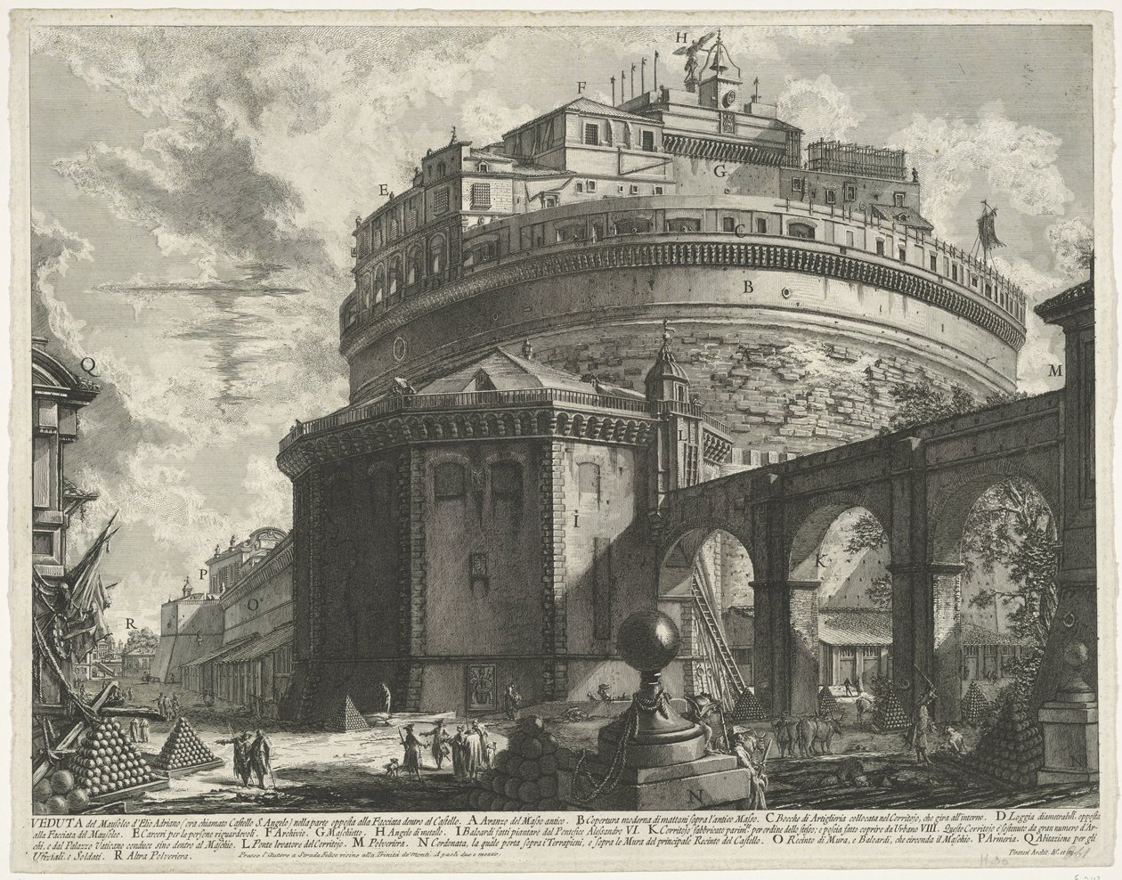 Castle of the Holy Angel in Rome (Views of Rome) by Giovanni Battista Piranesi