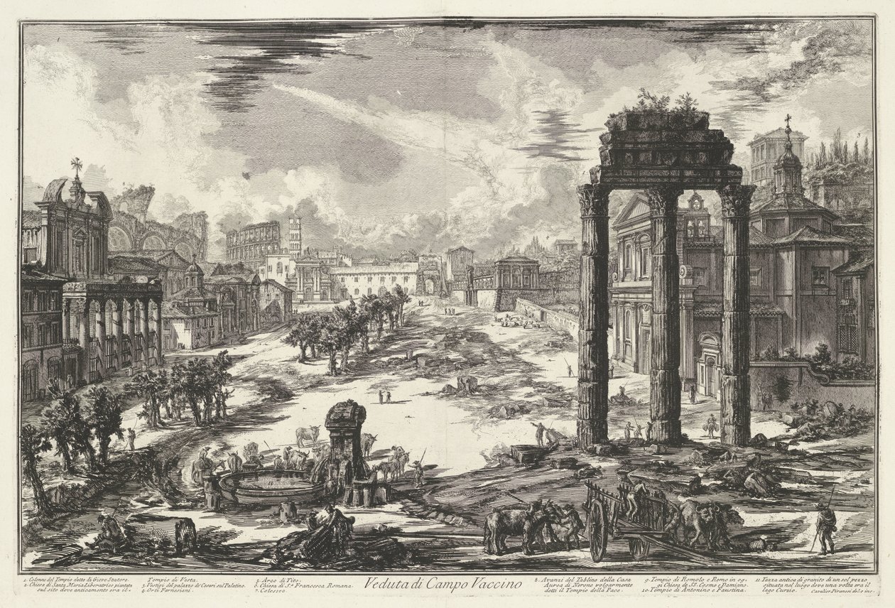 Roman Forum in Rome by Giovanni Battista Piranesi