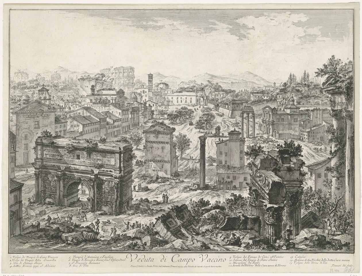 Roman Forum in Rome by Giovanni Battista Piranesi