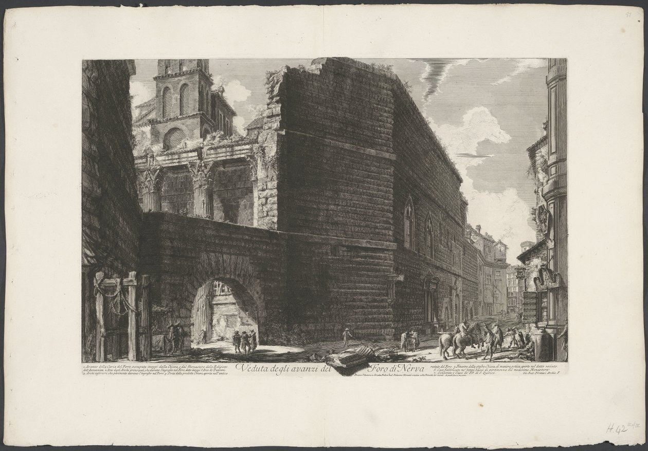 Forum of Augustus in Rome by Giovanni Battista Piranesi