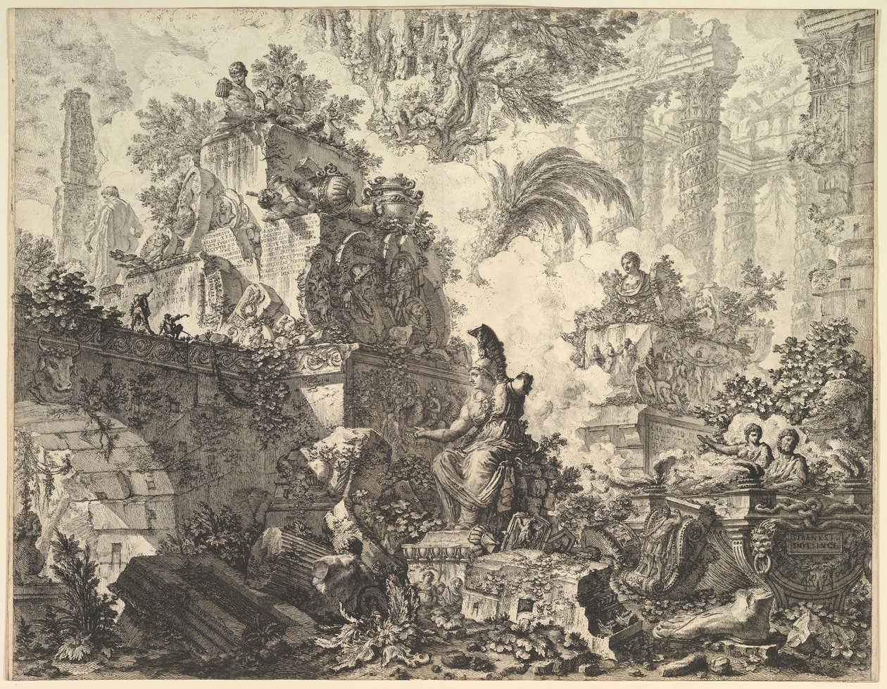 Frontispiece with Statue of Minerva by Giovanni Battista Piranesi