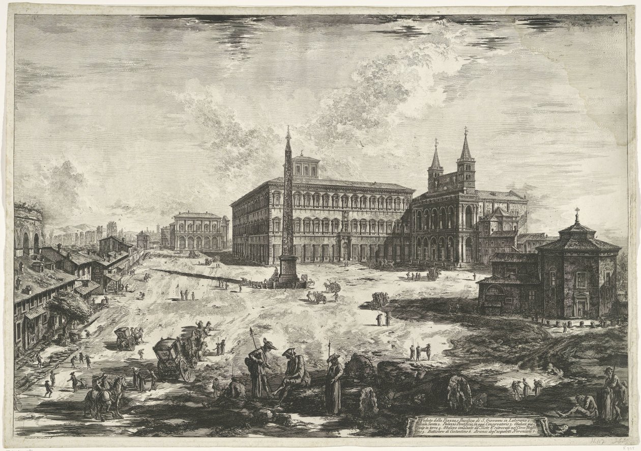 View of the Lateran in Rome with the Basilica of St. John Lateran (series: Views of Rome) by Giovanni Battista Piranesi